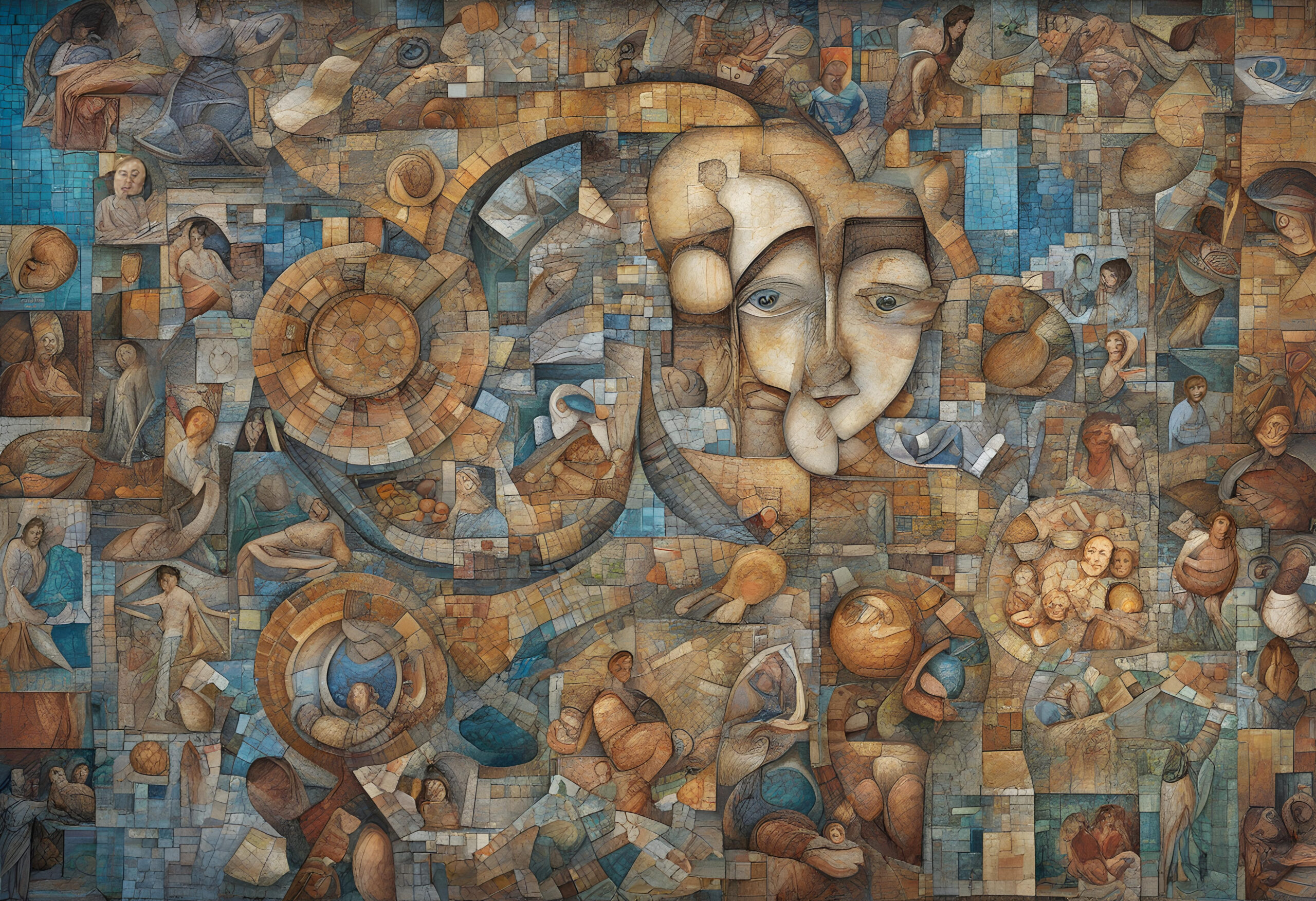 AI artwork, Mosaic of life